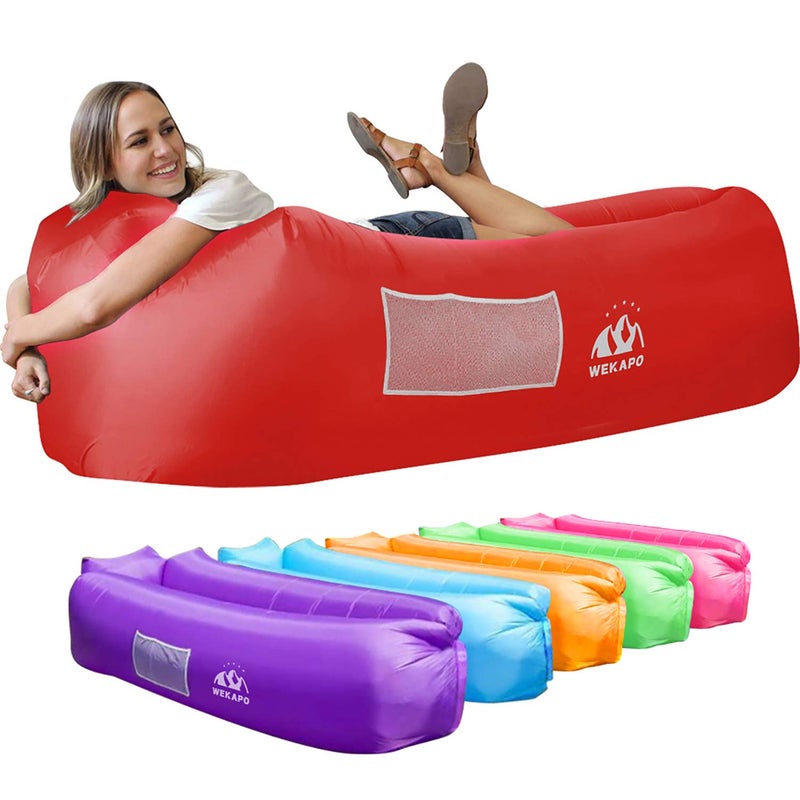WEKAPO Inflatable Couch Air Lounger Chair - Camping & Beach Accessories, Portable Blow up Sofa for Hiking, Lawn, Indoor/Outdoor Movies & Music Festivals. Lightweight and Easy to Set Up Air Hammock - Image 1